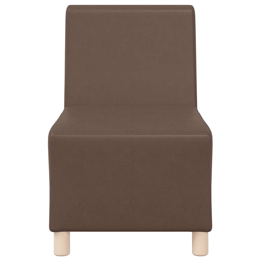 modulær sofa uden armlæn brun 55 cm kunstlæder