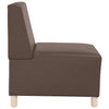 modulær sofa uden armlæn brun 55 cm kunstlæder