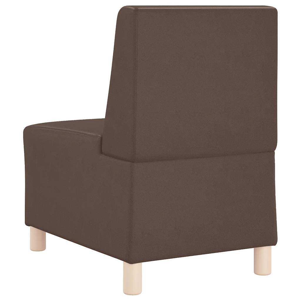 modulær sofa uden armlæn brun 55 cm kunstlæder