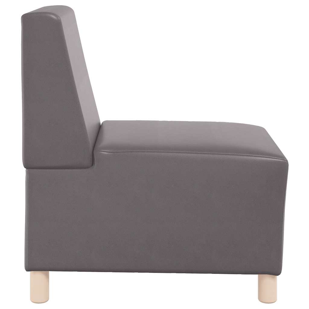 sofastol uden armlæn 55 cm kunstlæder grå
