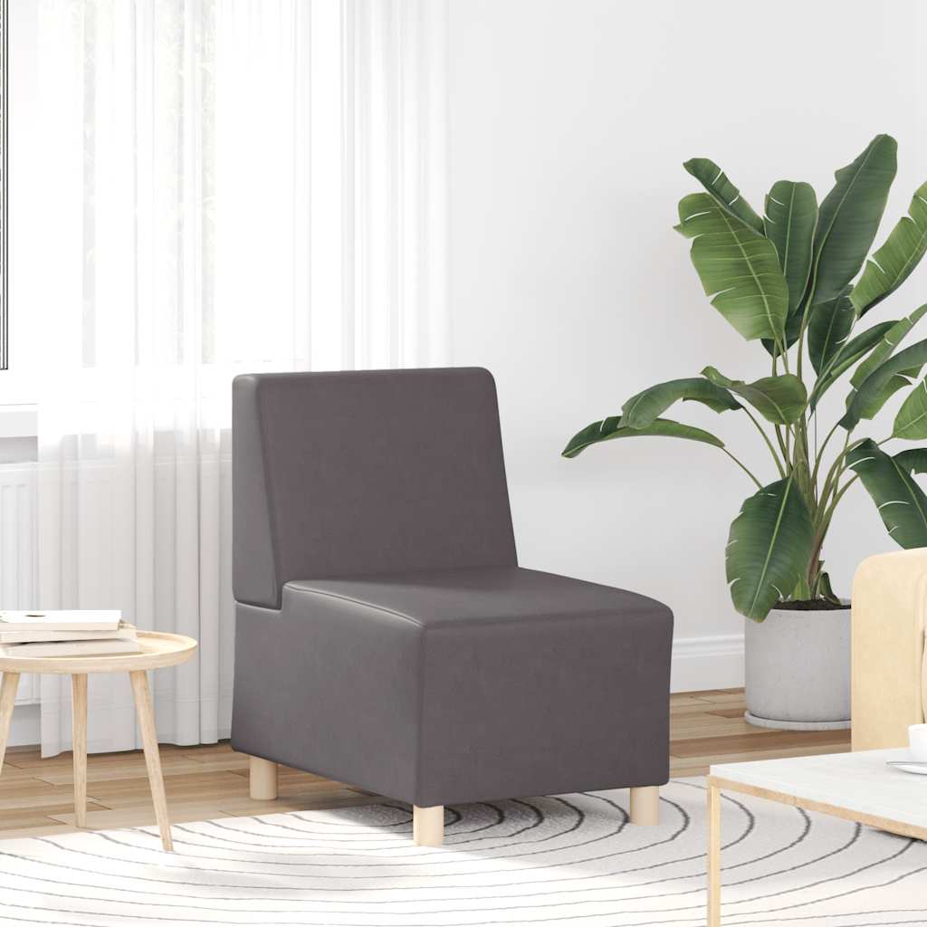 sofastol uden armlæn 55 cm kunstlæder grå