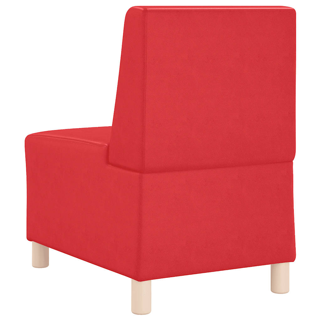 sofastol uden armlæn 55 cm kunstlæder rød