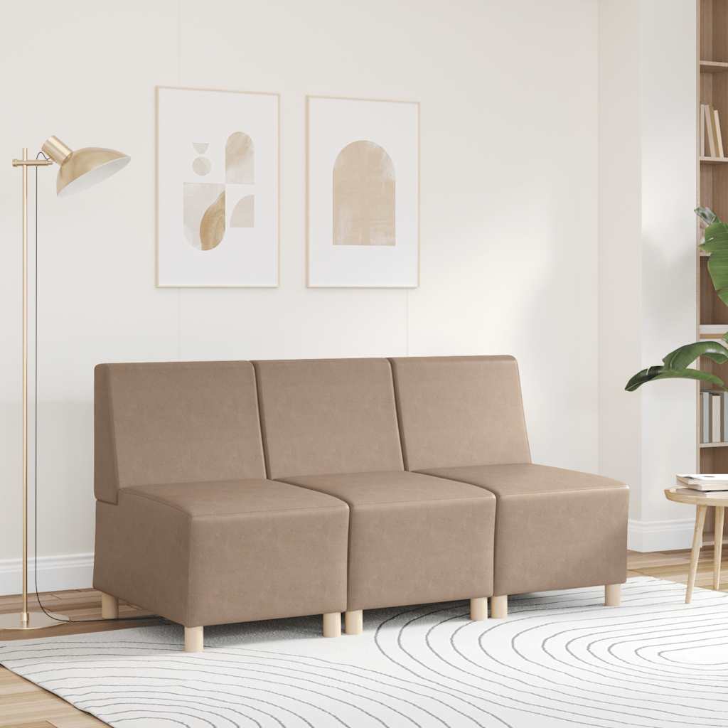 sofastol uden armlæn 55 cm kunstlæder Cappuccino
