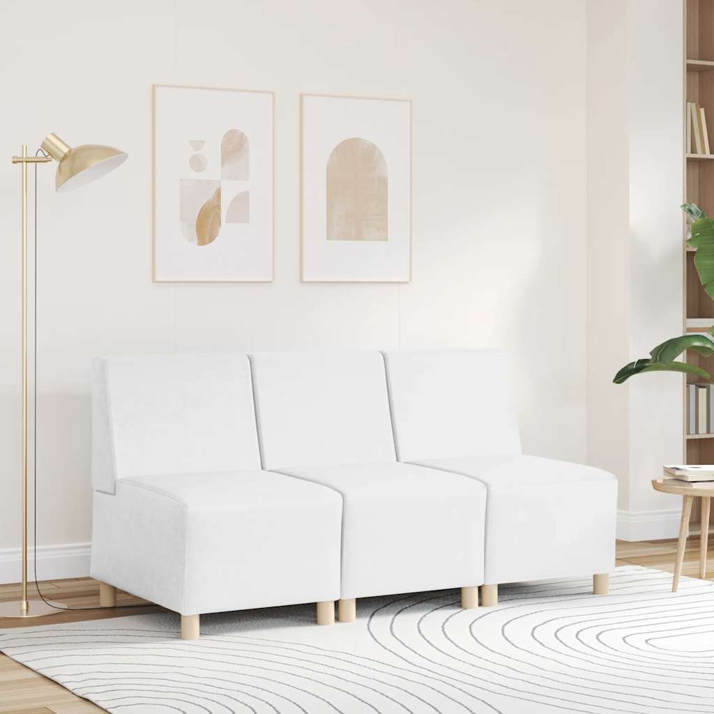 sofastol uden armlæn 55 cm kunstlæder hvid