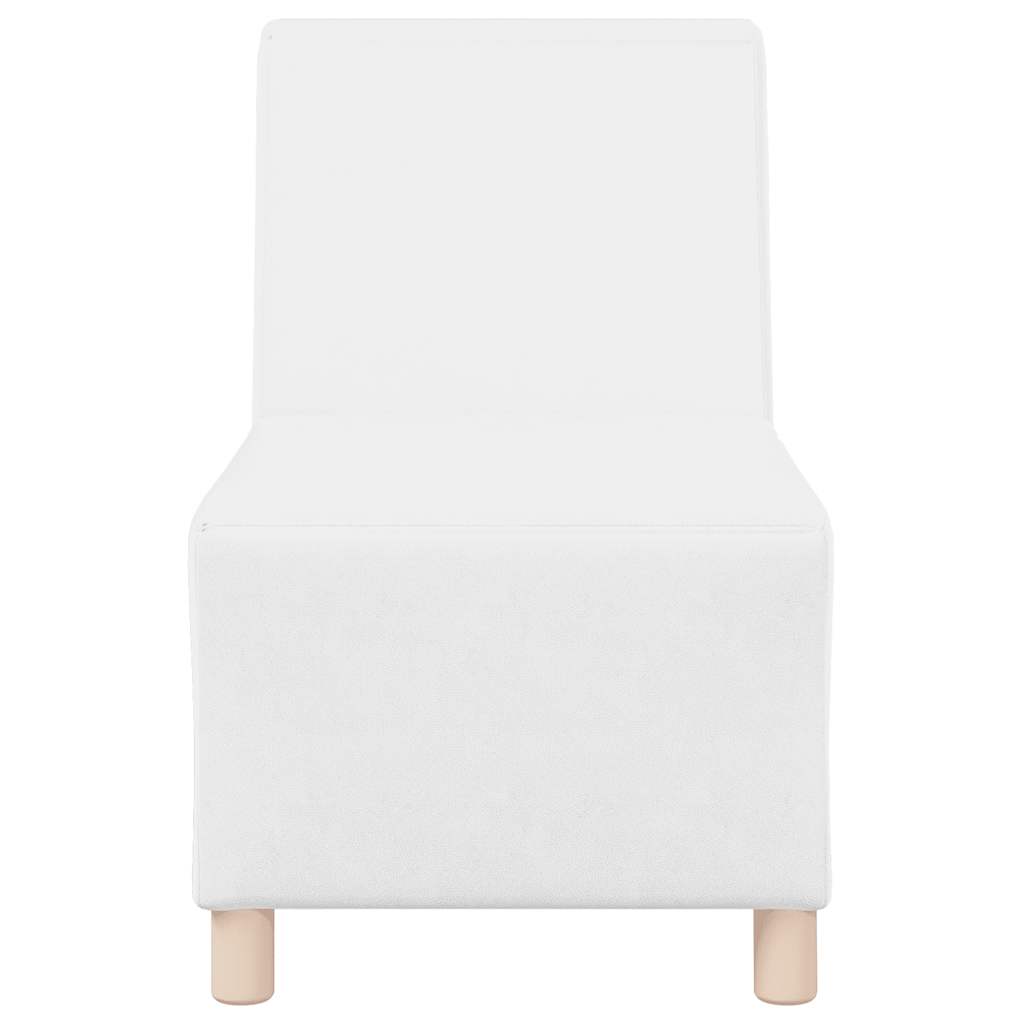 sofastol uden armlæn 55 cm kunstlæder hvid