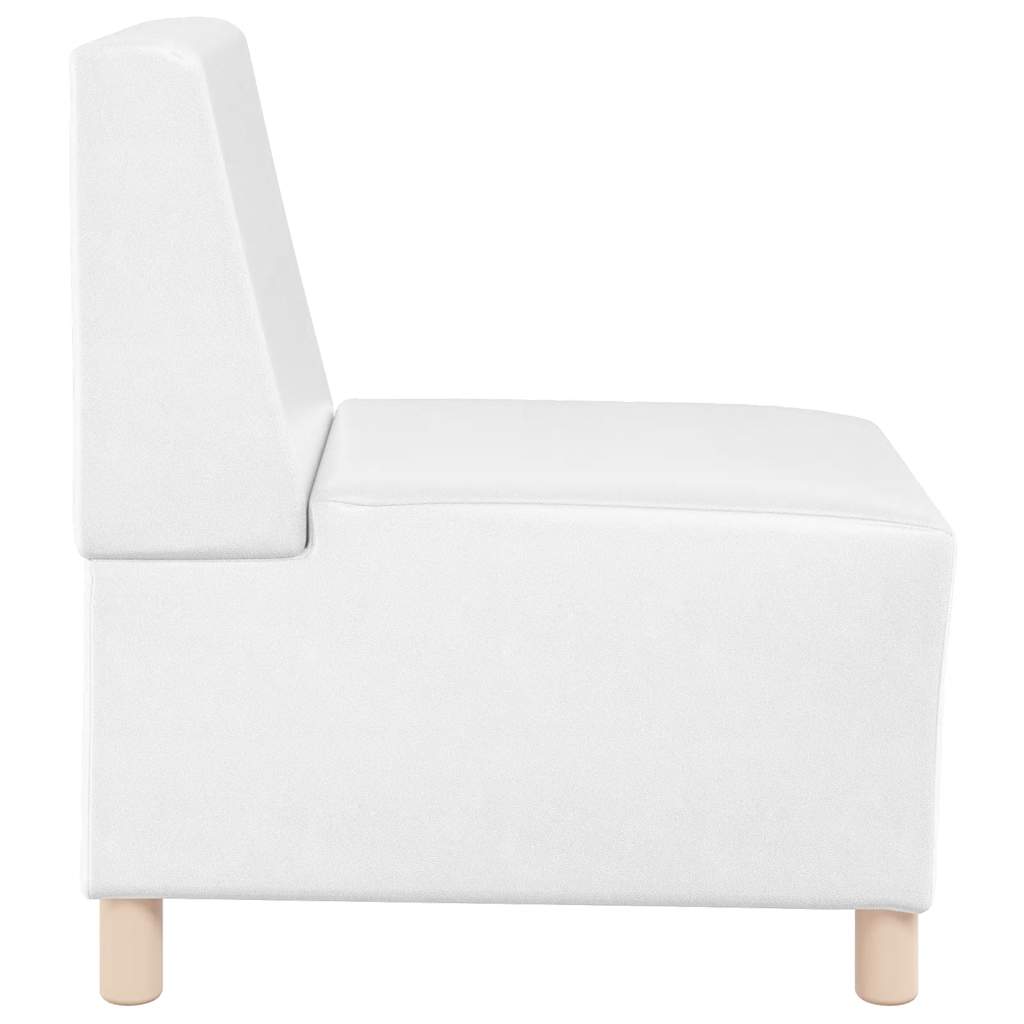 sofastol uden armlæn 55 cm kunstlæder hvid