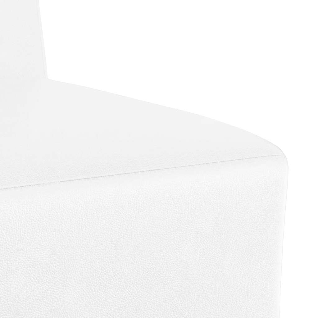 sofastol uden armlæn 55 cm kunstlæder hvid