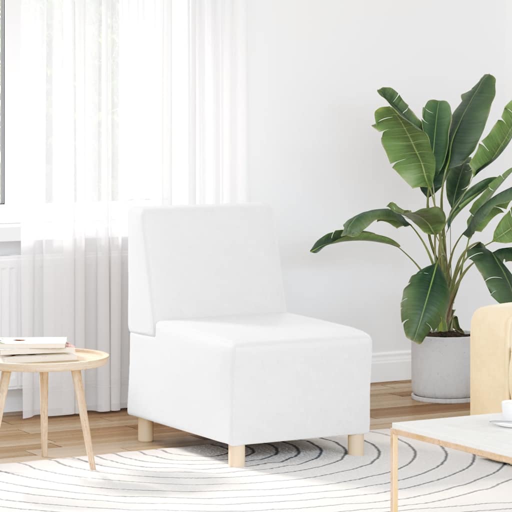 sofastol uden armlæn 55 cm kunstlæder hvid