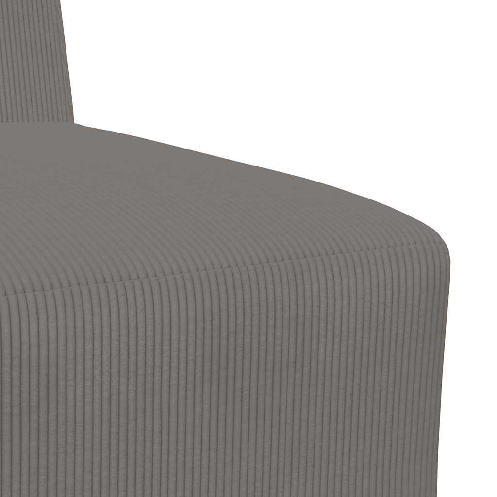 sofastol uden armlæn 55 cm fløjlsstof lysegrå