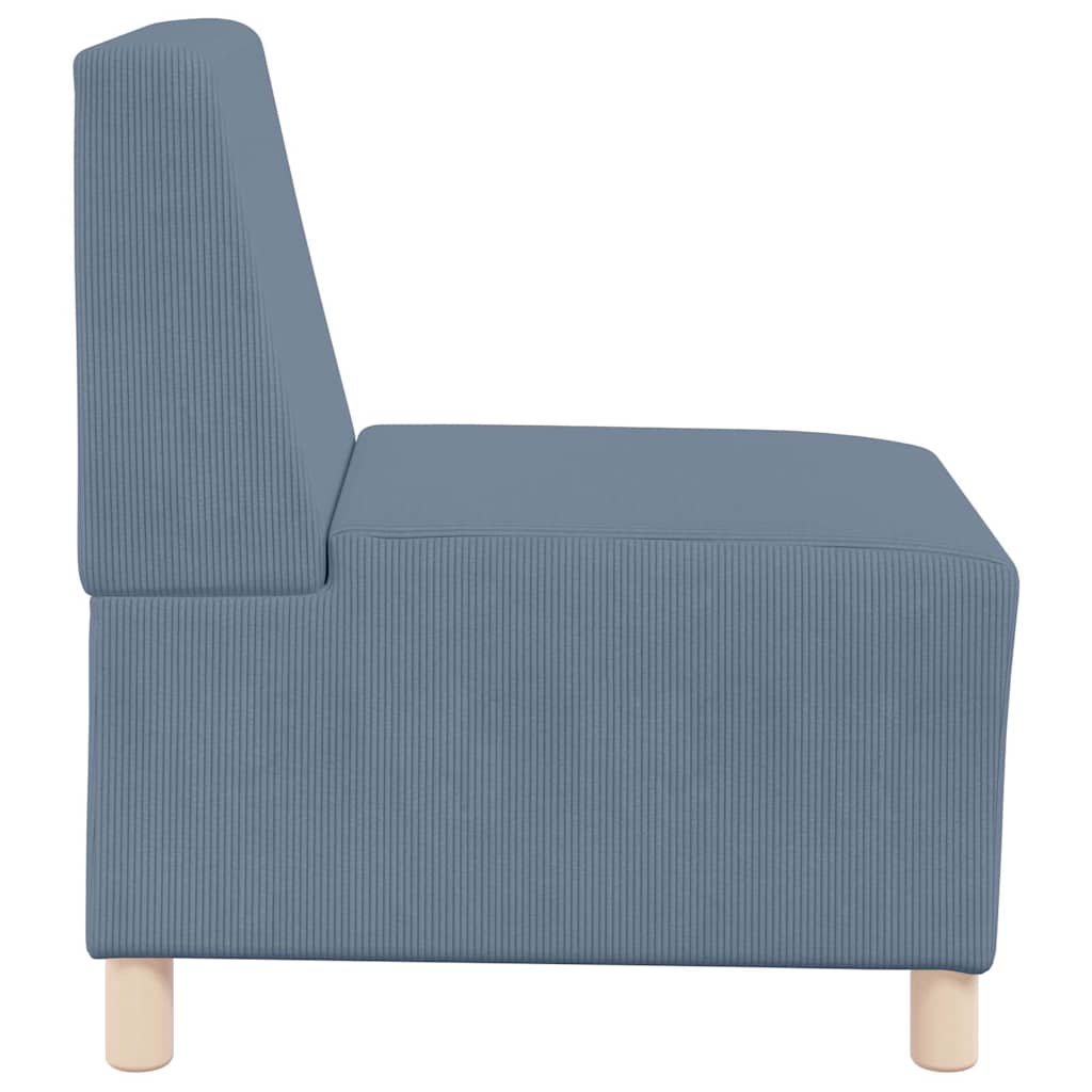 sofastol uden armlæn 55 cm fløjlsstof blå