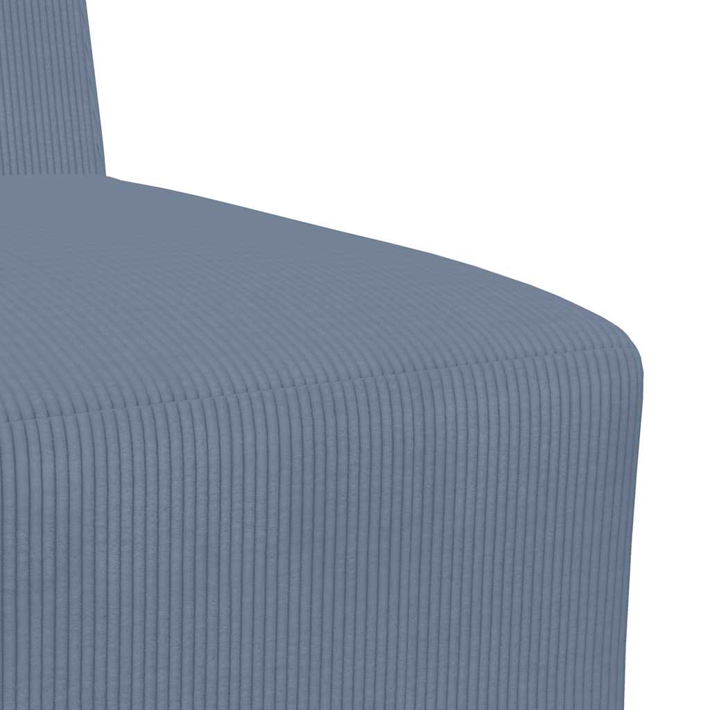 sofastol uden armlæn 55 cm fløjlsstof blå