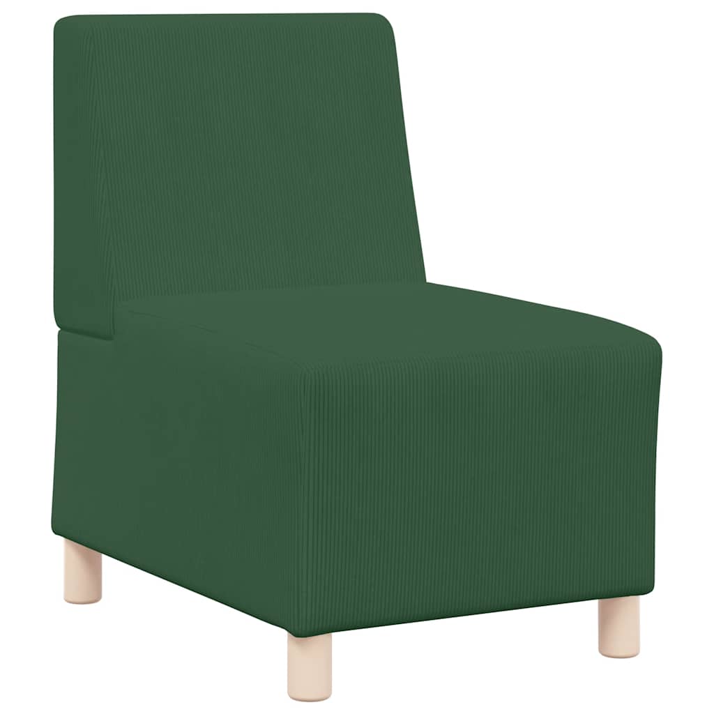 sofastol uden armlæn 55 cm fløjlsstof junglegrøn