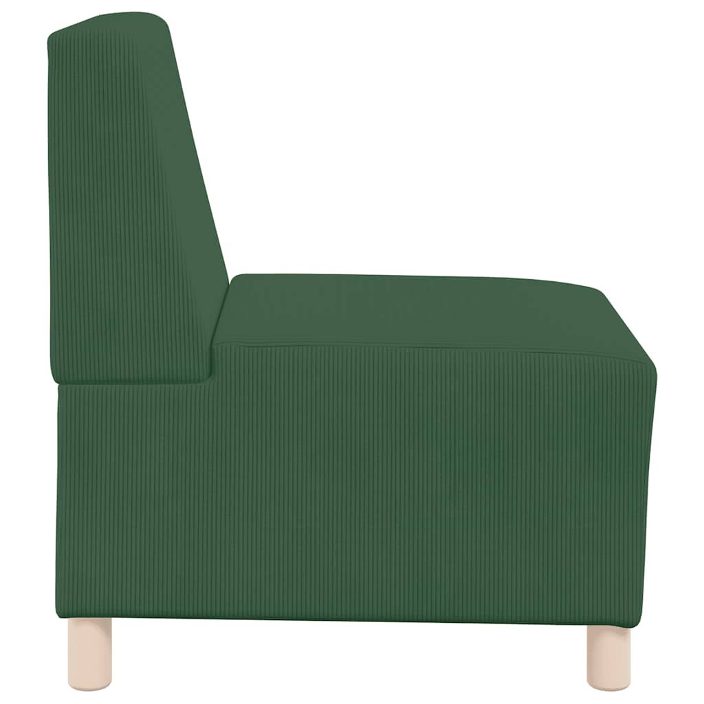 sofastol uden armlæn 55 cm fløjlsstof junglegrøn