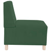 sofastol uden armlæn 55 cm fløjlsstof junglegrøn