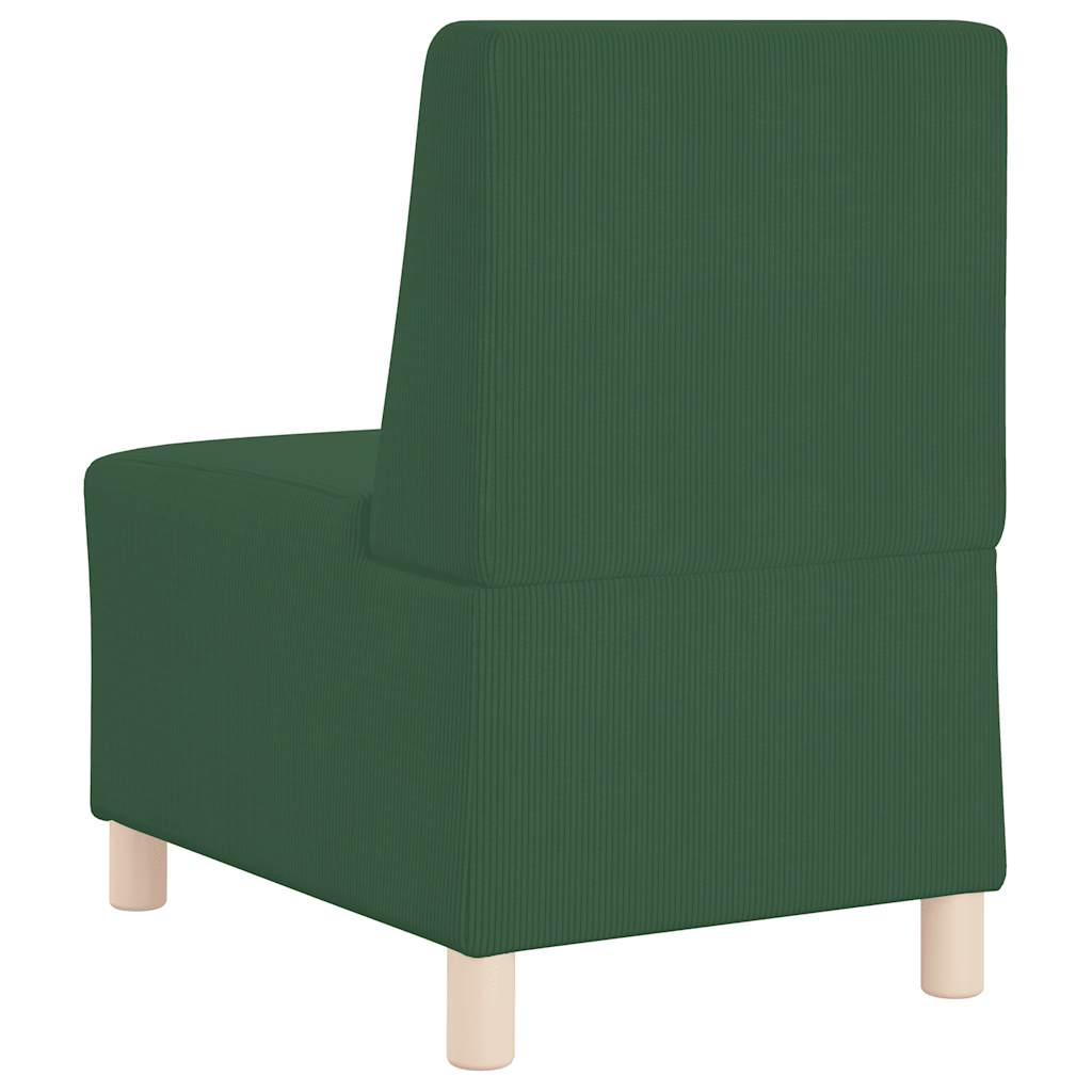 sofastol uden armlæn 55 cm fløjlsstof junglegrøn