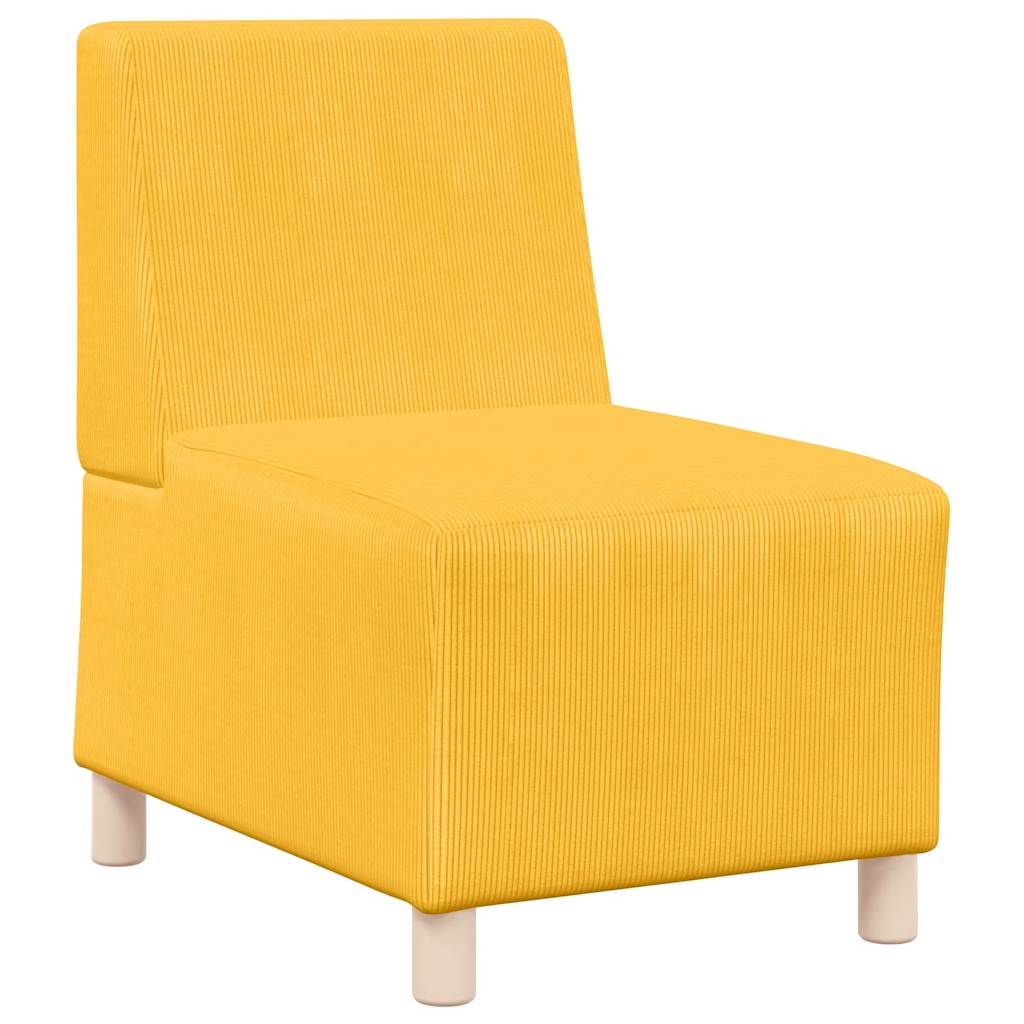 sofastol uden armlæn 55 cm stof lysegul