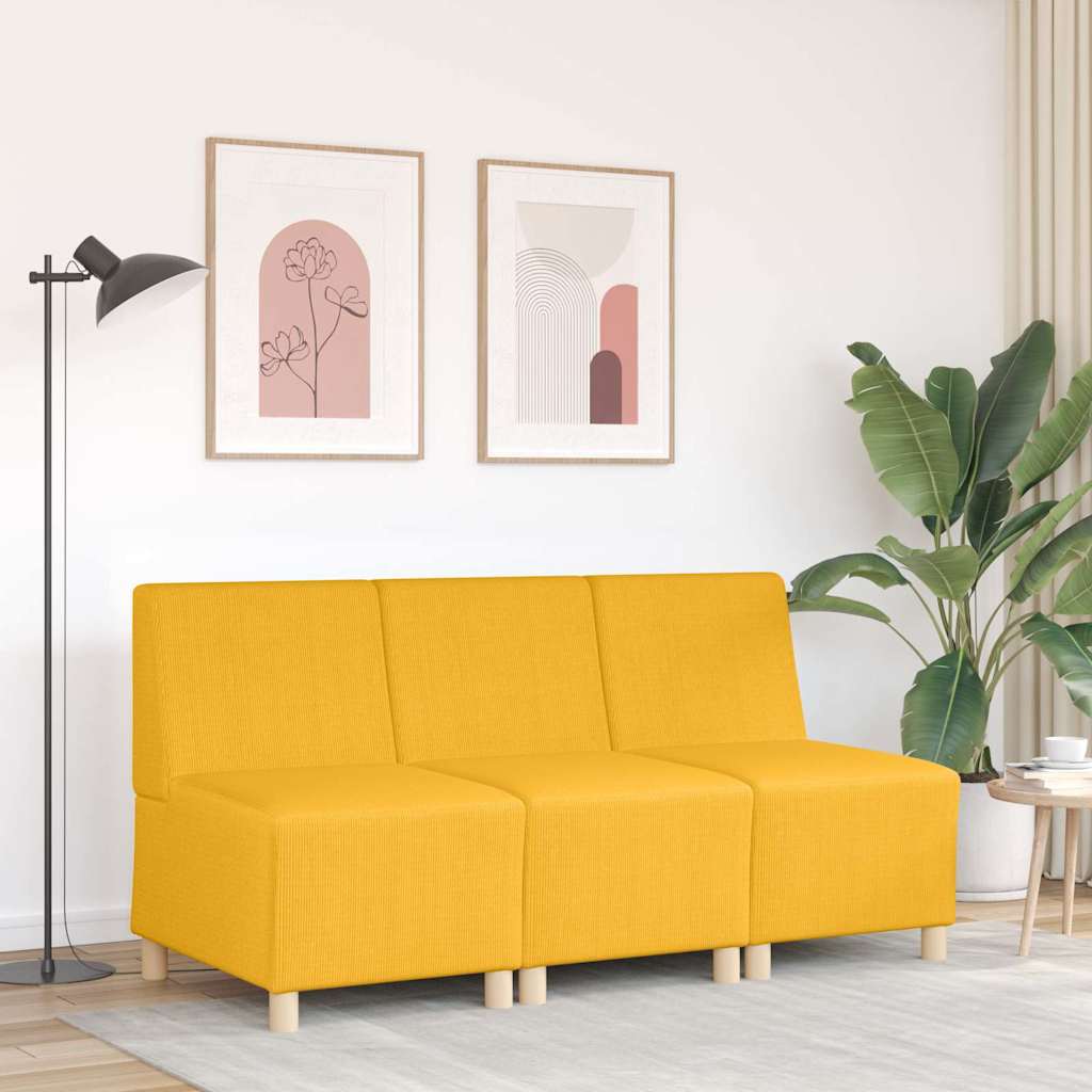 sofastol uden armlæn 55 cm stof lysegul