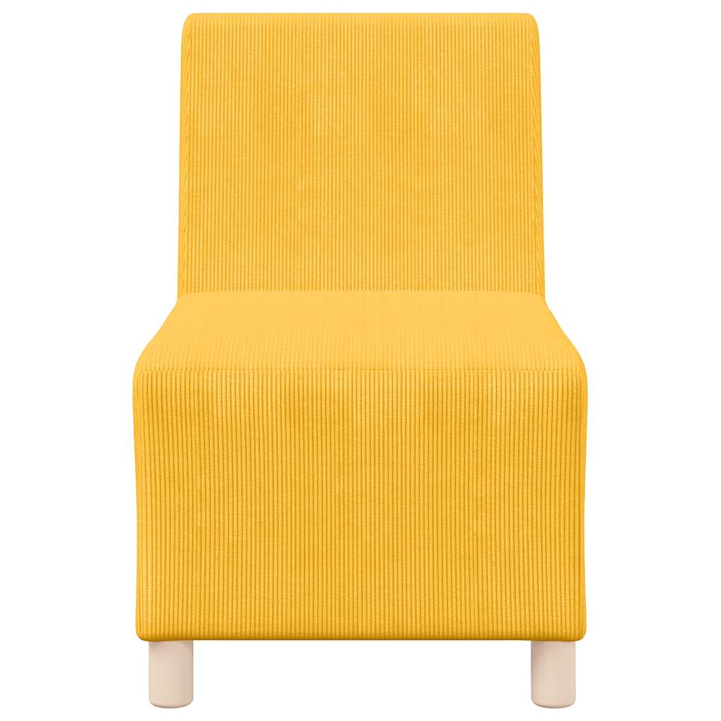 sofastol uden armlæn 55 cm stof lysegul