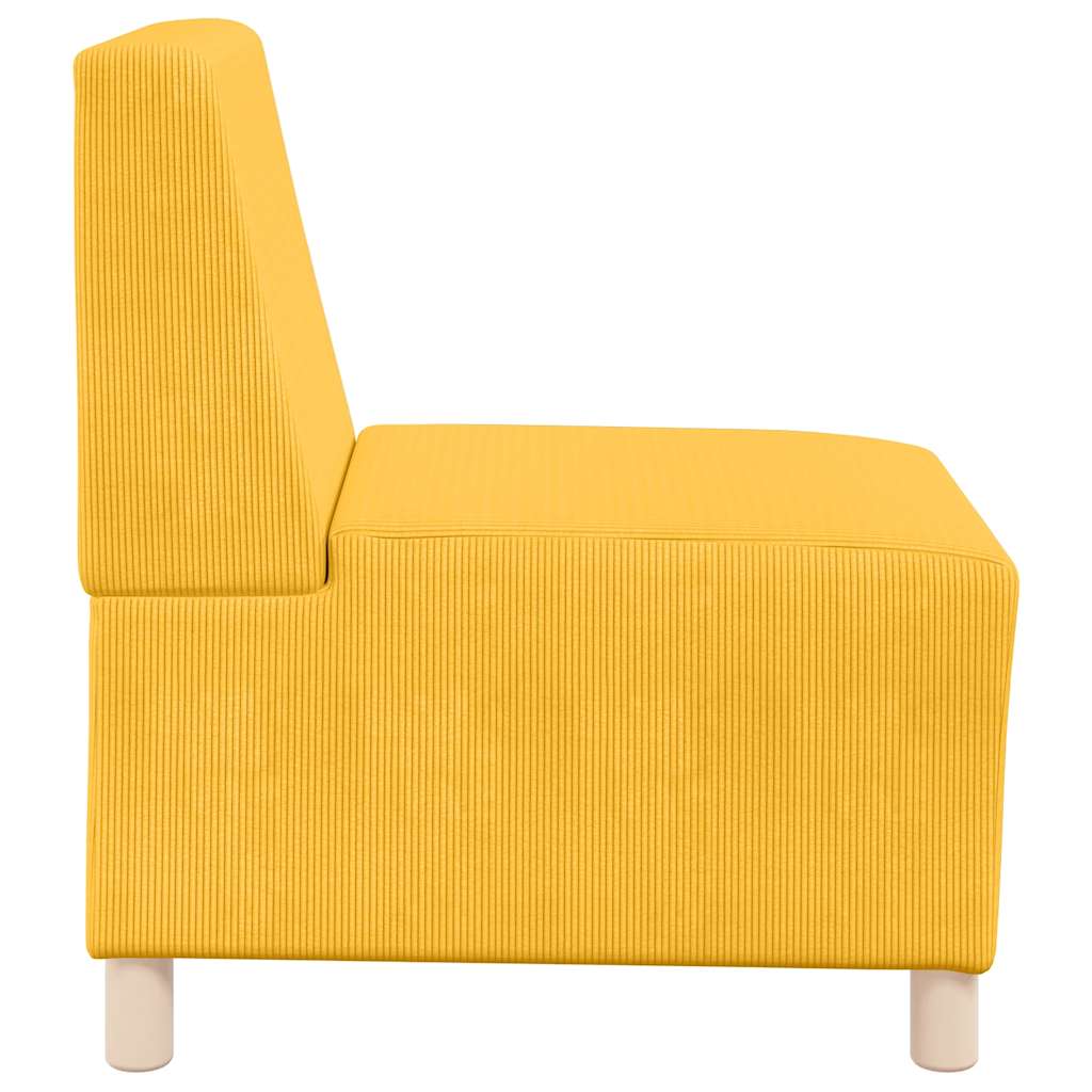 sofastol uden armlæn 55 cm stof lysegul