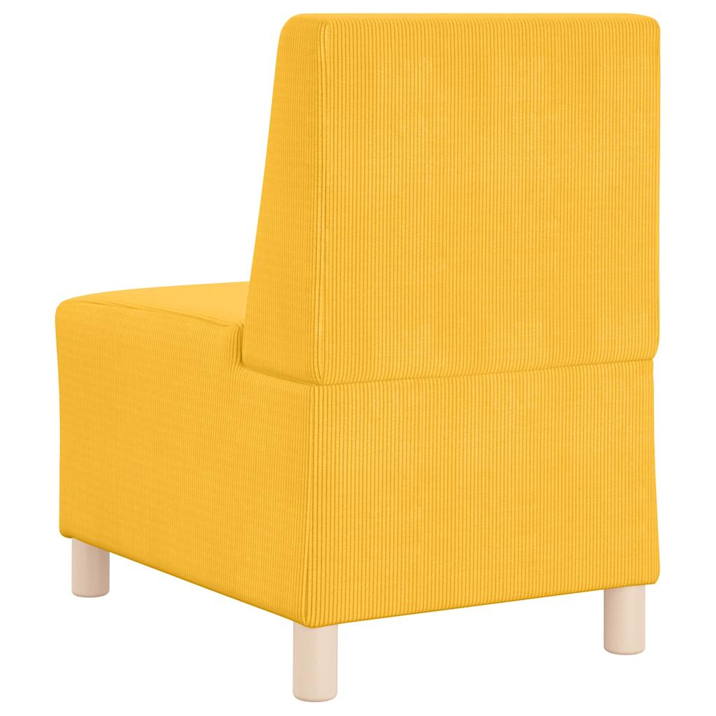 sofastol uden armlæn 55 cm stof lysegul
