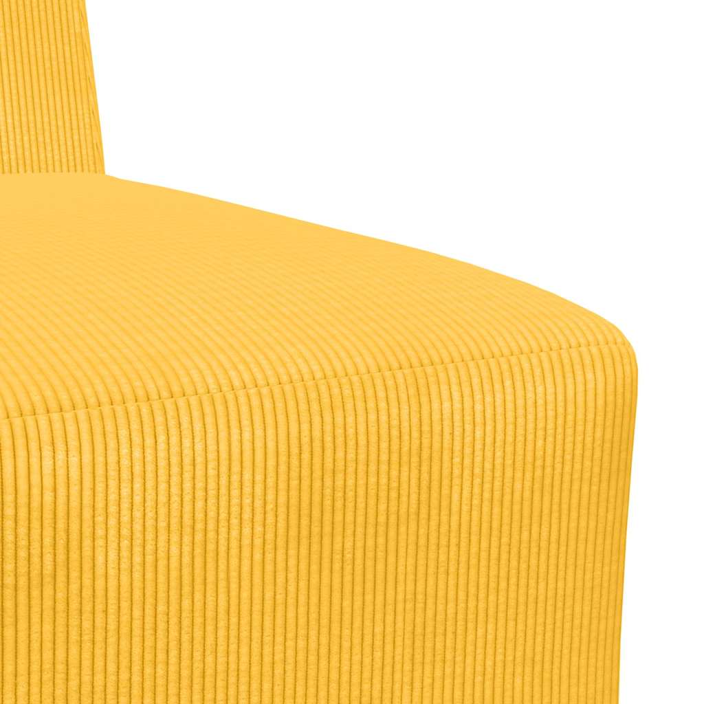 sofastol uden armlæn 55 cm stof lysegul