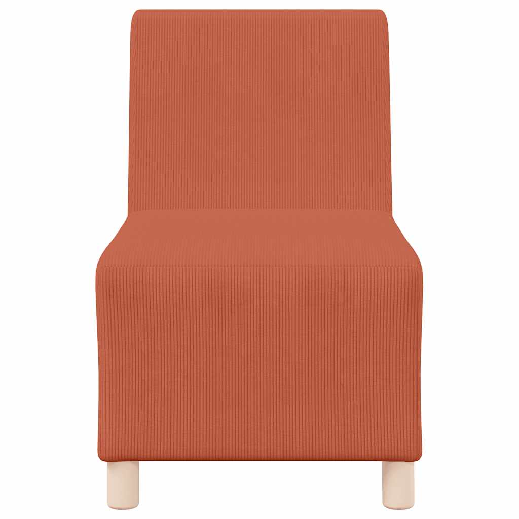 sofastol uden armlæn 55 cm fløjlsstof blå