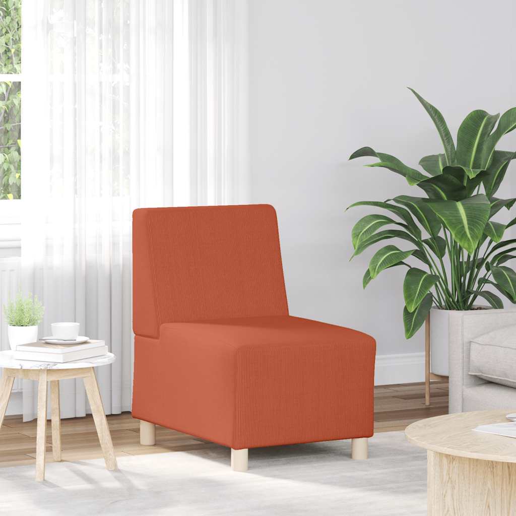 sofastol uden armlæn 55 cm fløjlsstof blå