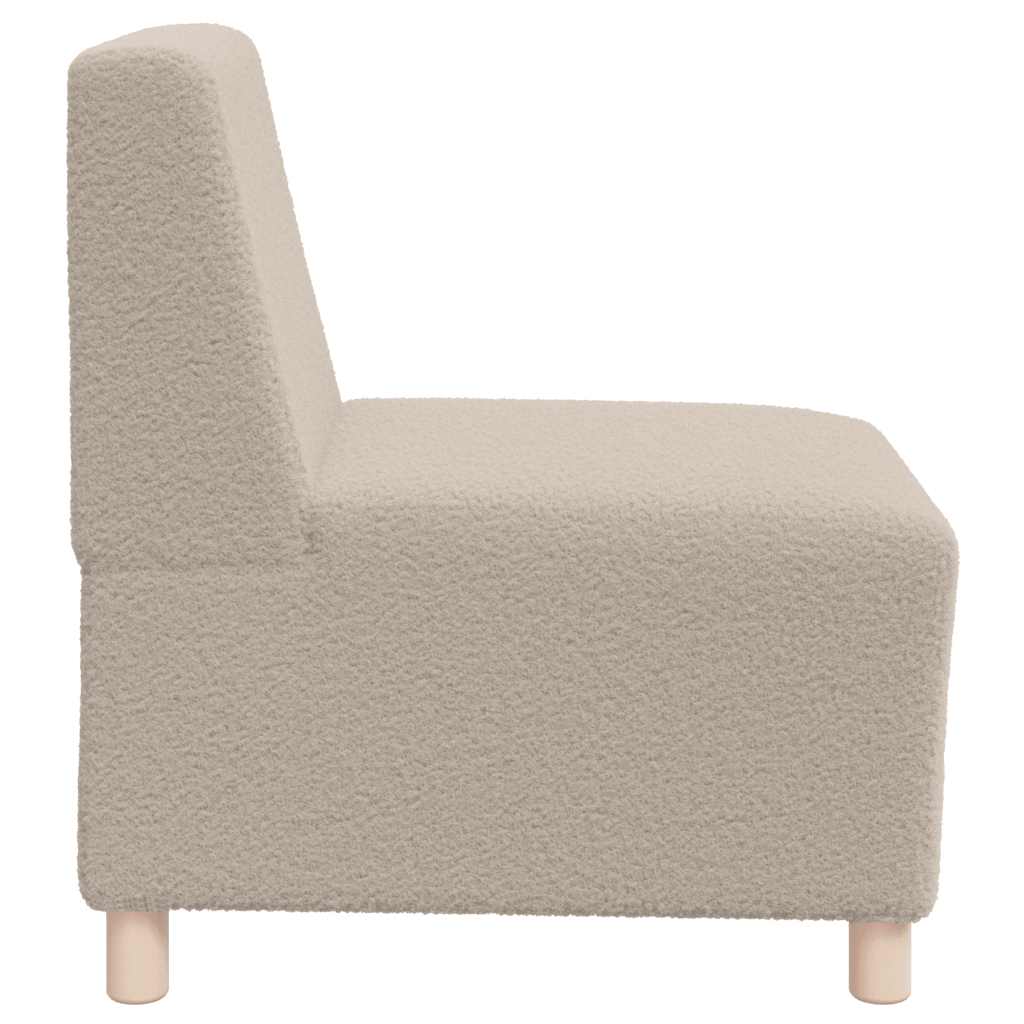 modulær sofa uden armlæn lysegrå 55 cm krøllet uldlignende stof