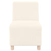 modulær sofa uden armlæn cremefarvet 55 cm krøllet uldlignende stof