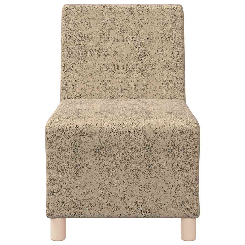 sofastol uden armlæn 55 cm imiteret ruskind lysegrå
