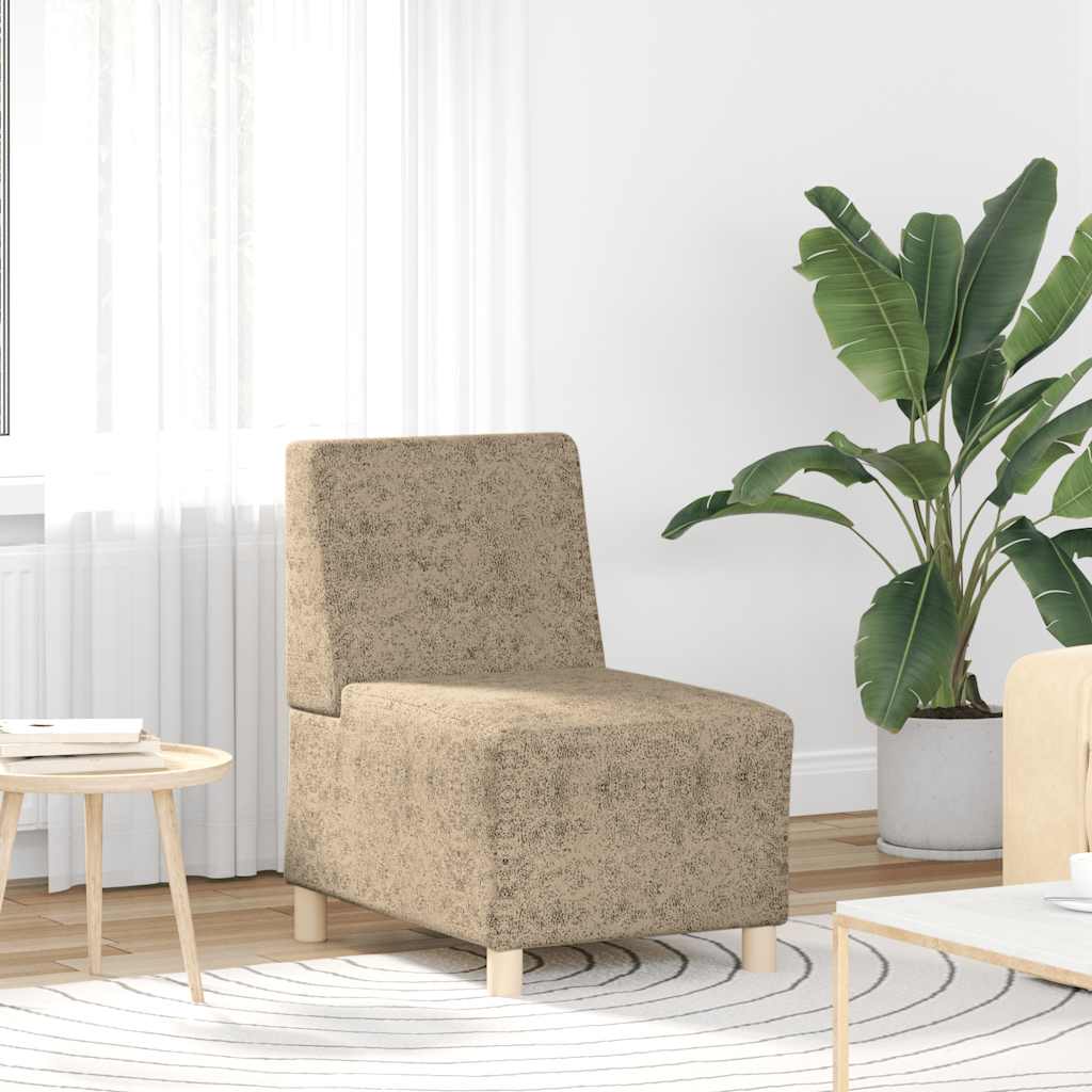 sofastol uden armlæn 55 cm imiteret ruskind lysegrå