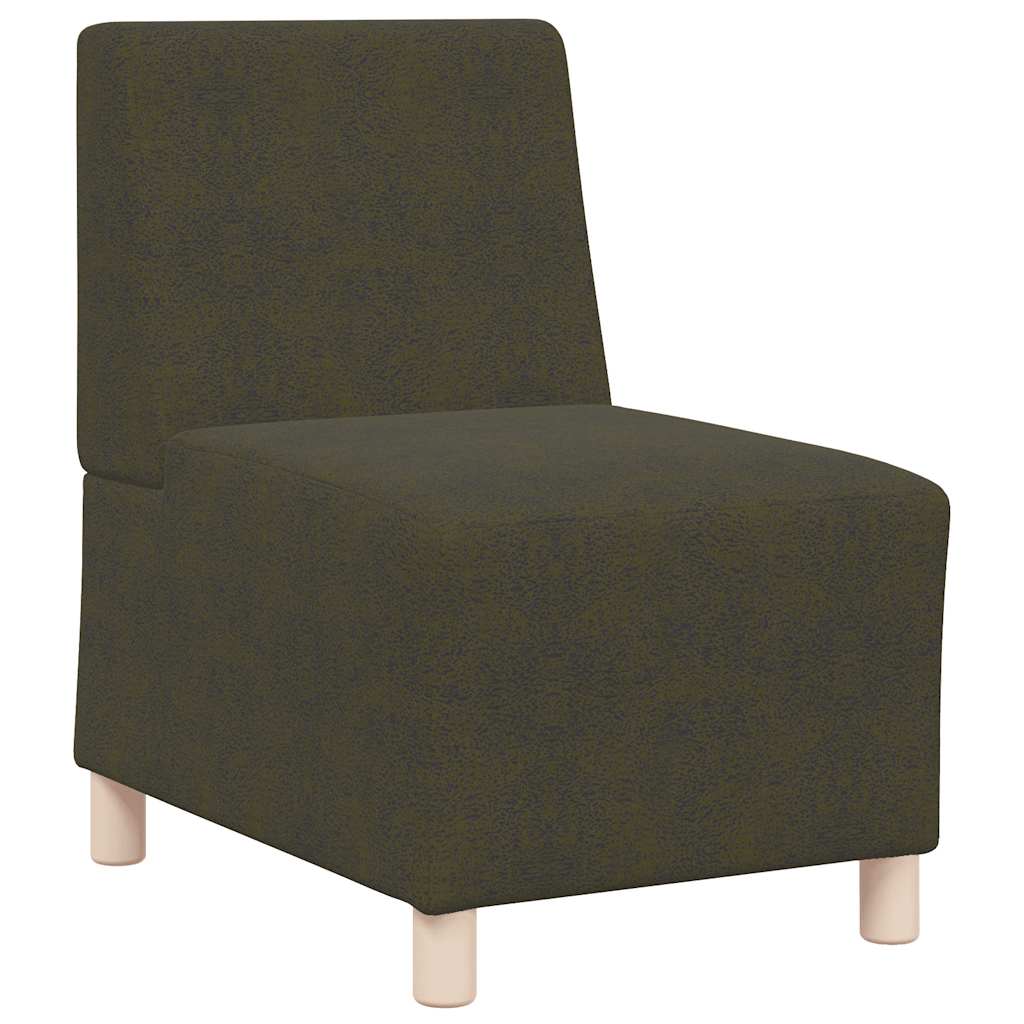 sofastol uden armlæn 55 cm imiteret ruskind armygrøn