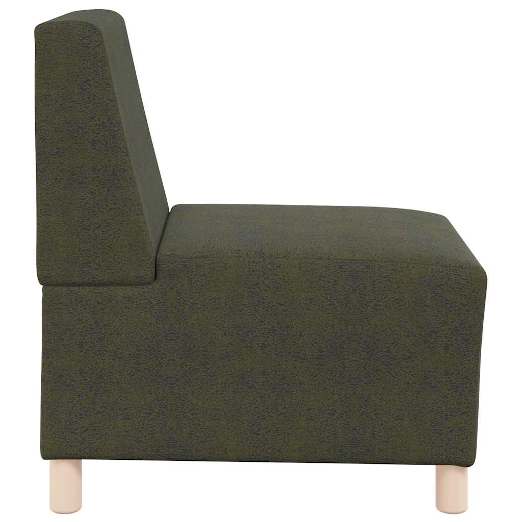 sofastol uden armlæn 55 cm imiteret ruskind armygrøn