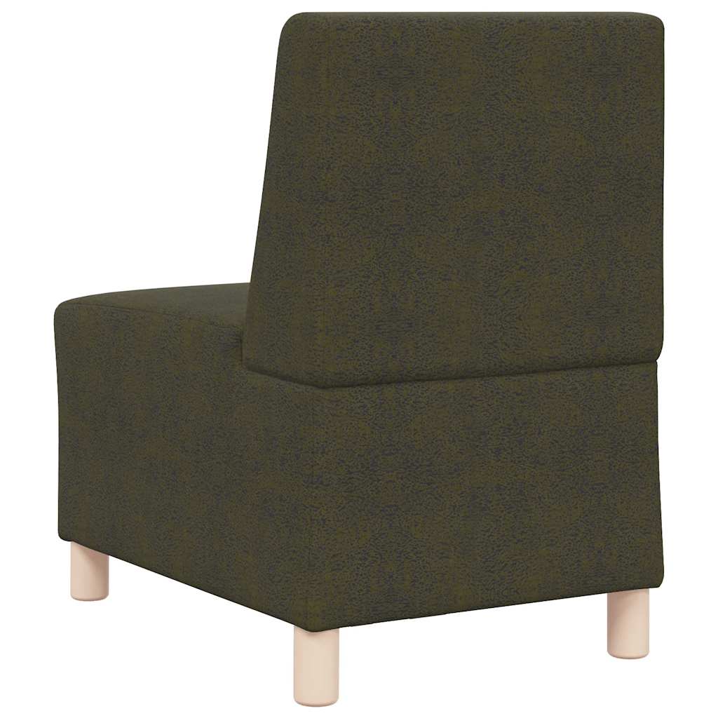 sofastol uden armlæn 55 cm imiteret ruskind armygrøn