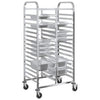 bakkevogn med 32 GN beholdere 75x55x162,5 cm rustfrit stål