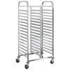 bakkevogn med 32 GN beholdere 75x55x162,5 cm rustfrit stål