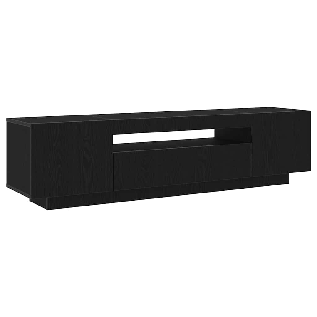 TV-skab Sort 160 x 35 x 40 cm Konstrueret træ
