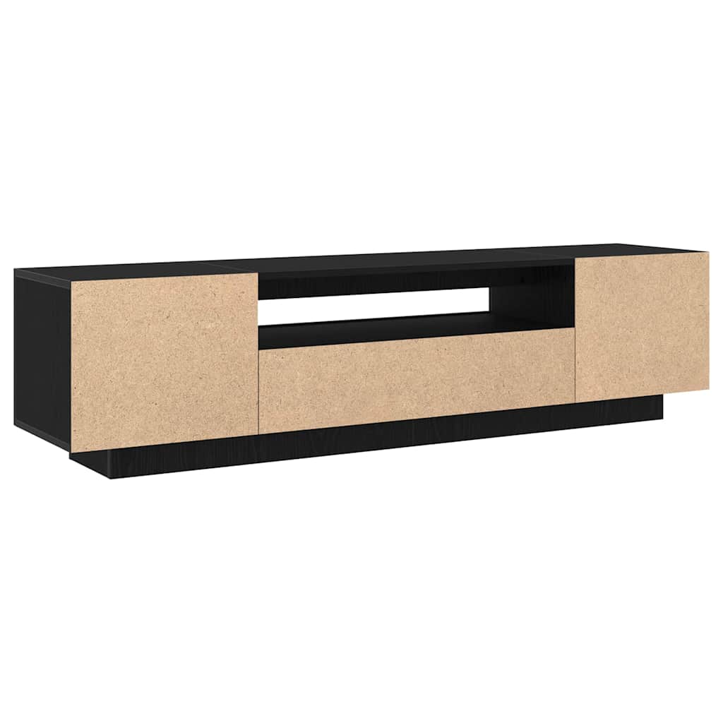 TV-skab Sort 160 x 35 x 40 cm Konstrueret træ