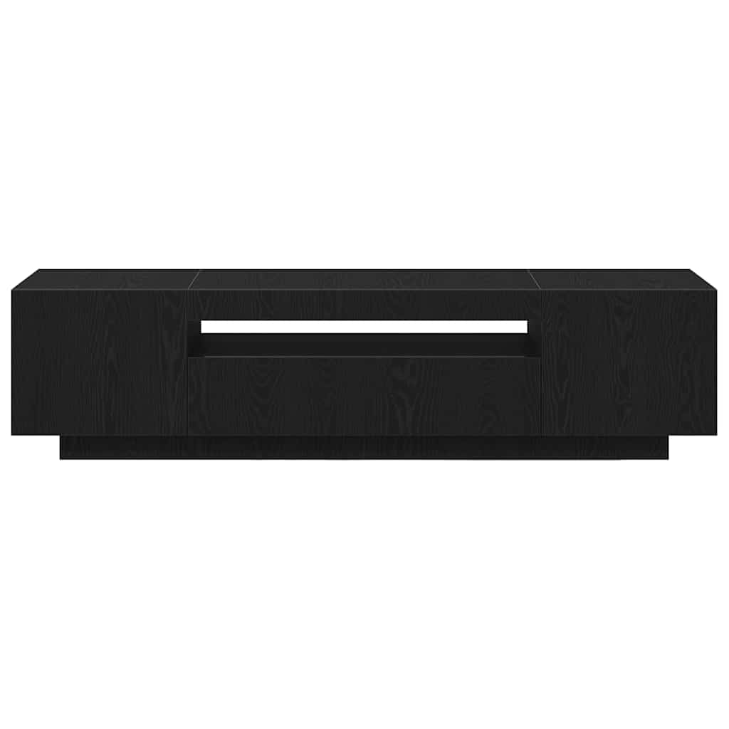 TV-skab Sort 160 x 35 x 40 cm Konstrueret træ