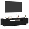 TV-skab Sort 160 x 35 x 40 cm Konstrueret træ