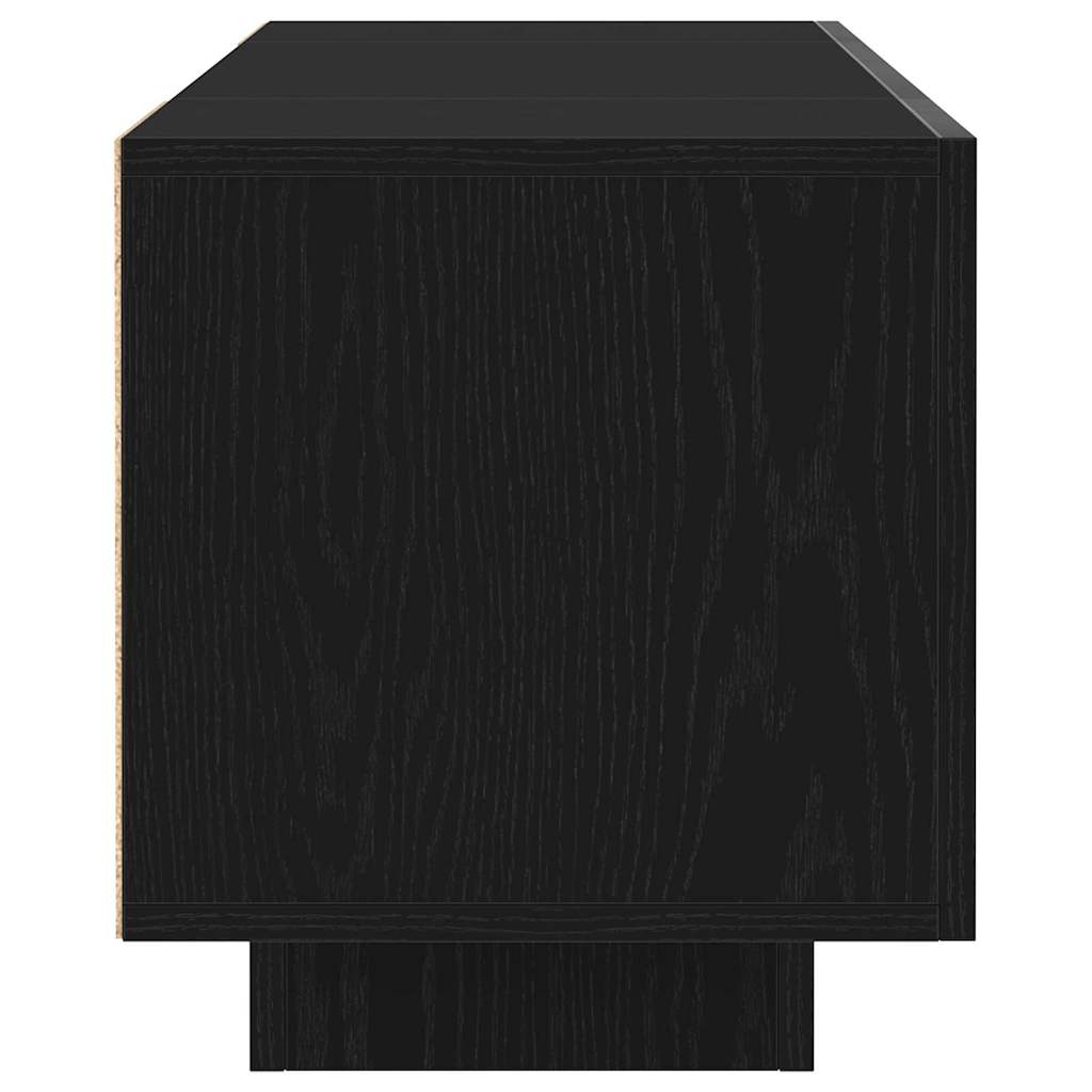 TV-skab Sort 160 x 35 x 40 cm Konstrueret træ