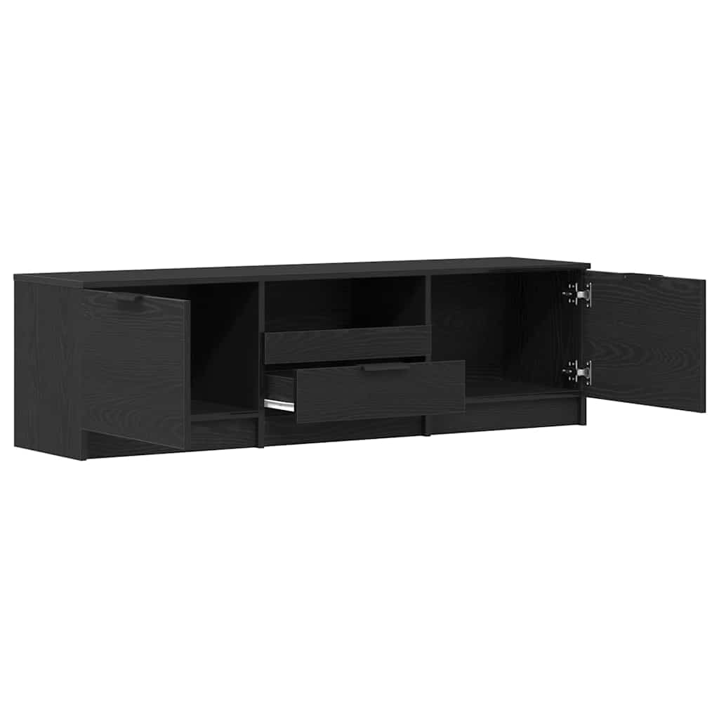 TV-skab med skuffe Sort 140 x 35 x 40 cm Konstrueret træ