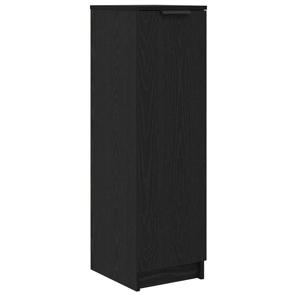 Skoskab med hylde Sort eg 29.5 x 35 x 101 cm Konstrueret træ