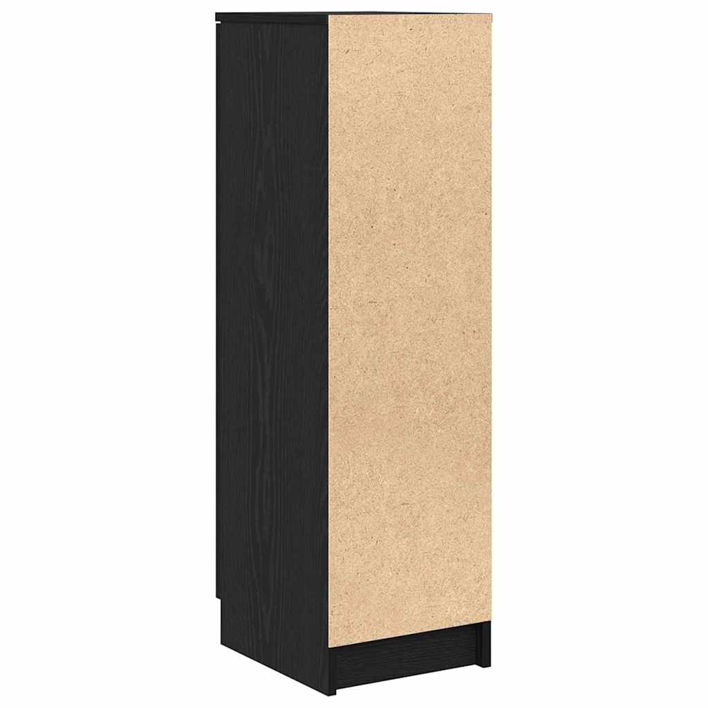 Skoskab med hylde Sort eg 29.5 x 35 x 101 cm Konstrueret træ