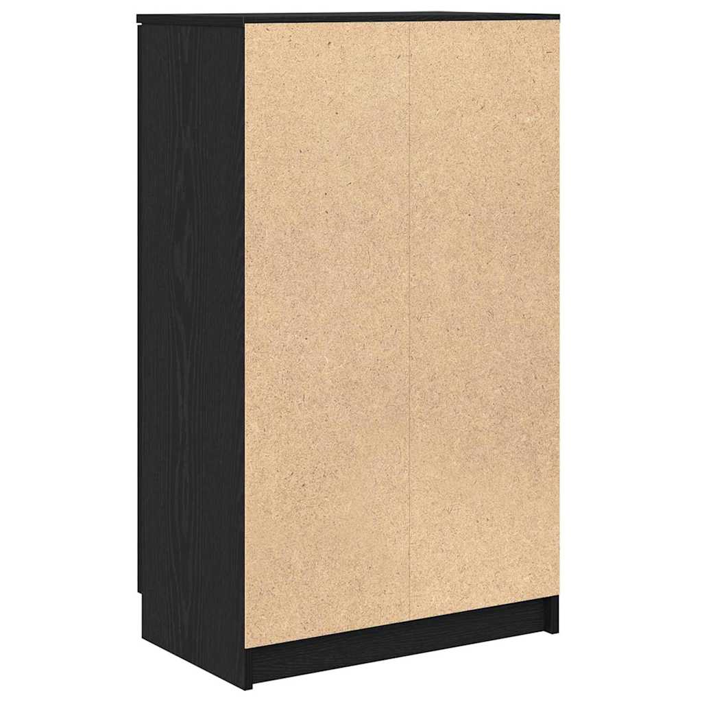 Skoskab med hylde Sort eg 59 x 35 x 100 cm Konstrueret træ