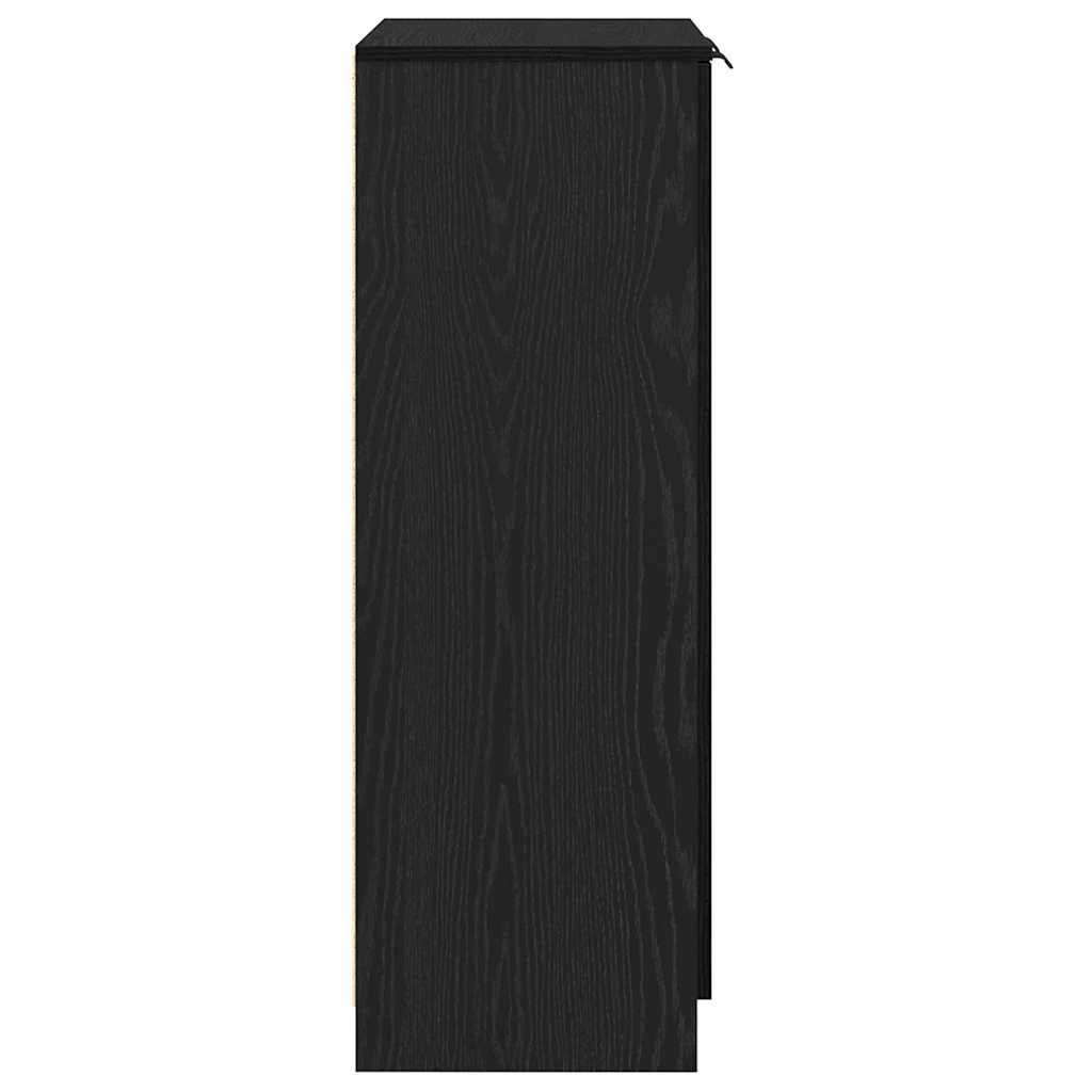 Skoskab med hylde Sort eg 59 x 35 x 100 cm Konstrueret træ