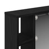Spejlskab med spejllys Sort eg 76 x 15 x 55 cm Konstrueret træ