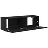 TV-skab 2 pcs Sort 100 x 30 x 30 cm Konstrueret træ