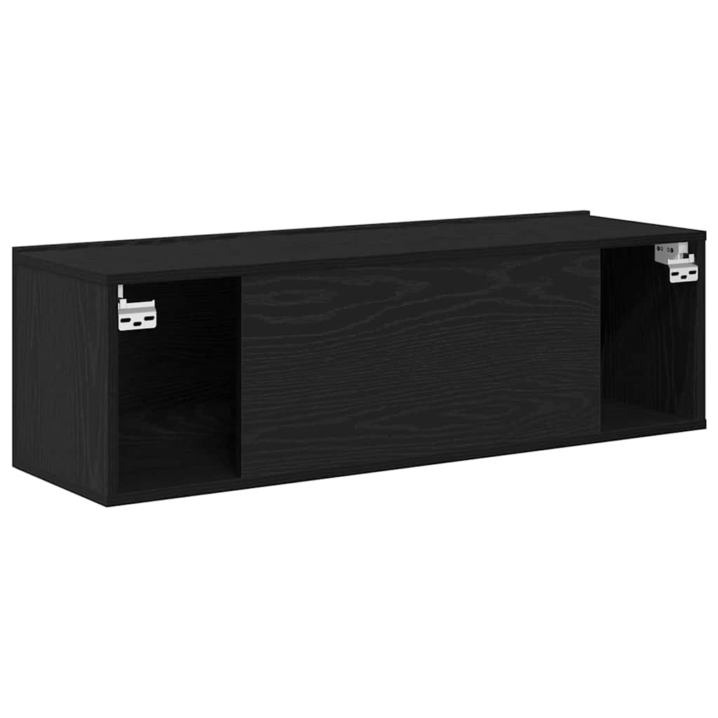 TV-skab 2 pcs Sort 100 x 30 x 30 cm Konstrueret træ