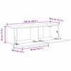 TV-skab 2 pcs Sort 100 x 30 x 30 cm Konstrueret træ